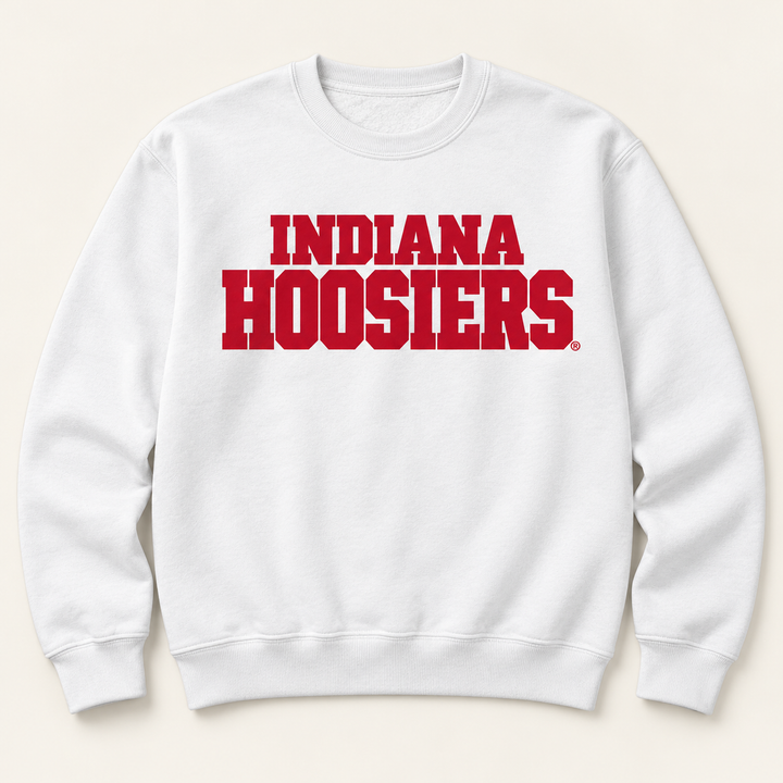 Stacked Indiana Hoosiers Youth Crewneck