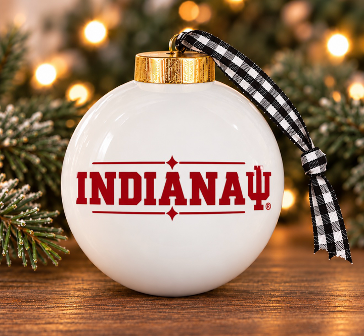 Indiana Block IU Ornament