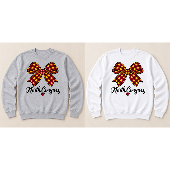 North Cougars Bow Youth Crewneck