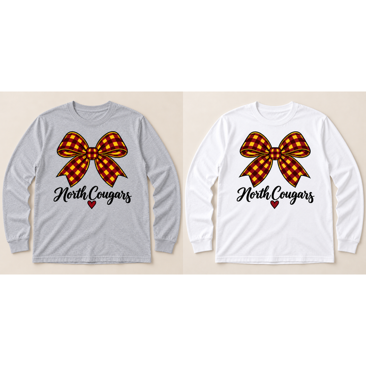 North Cougars Bow Long Sleeve T-Shirt