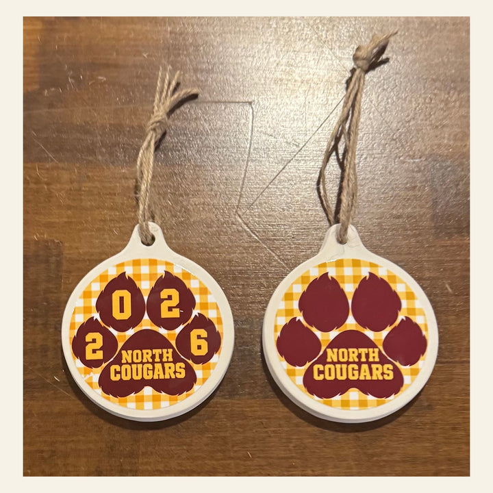 North Cougars Two-Sided Ornament