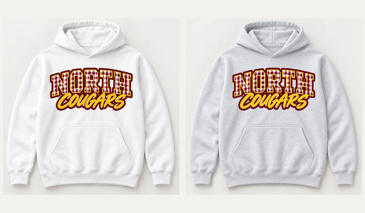 North Cougars Gingham Hoodie