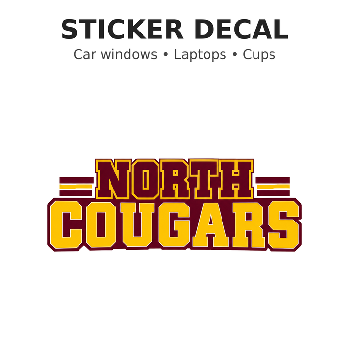 North Cougars Car Window Decal