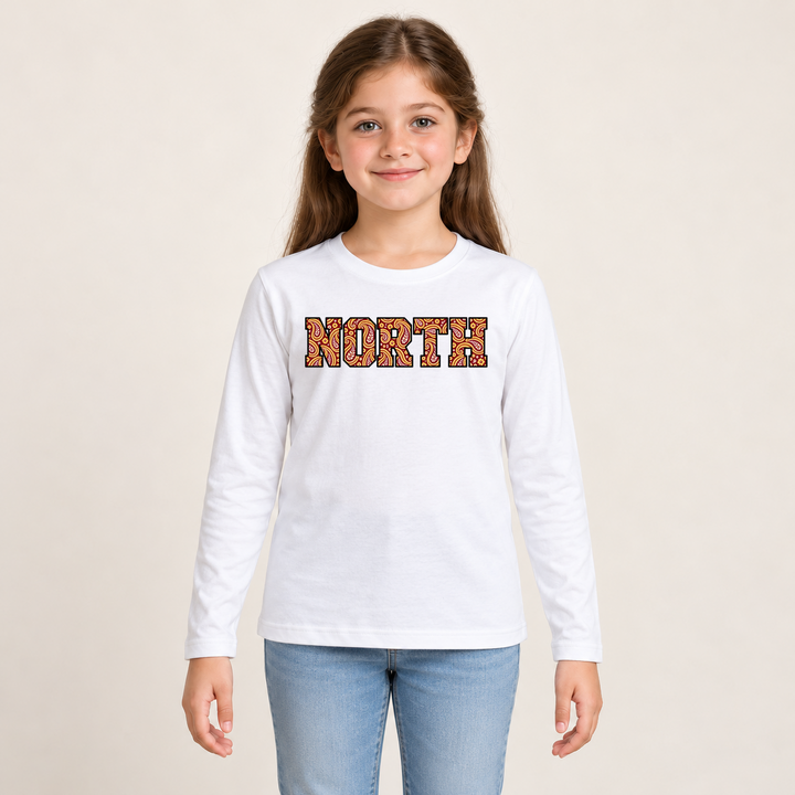 North Cougars Paisley Youth Long Sleeve T-Shirt