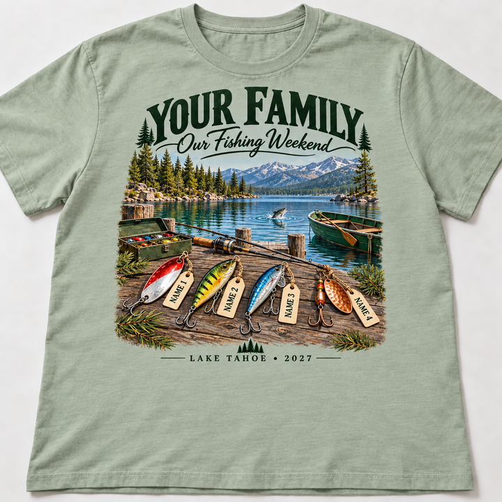Personalized Fishing Weekend Vacation Tee