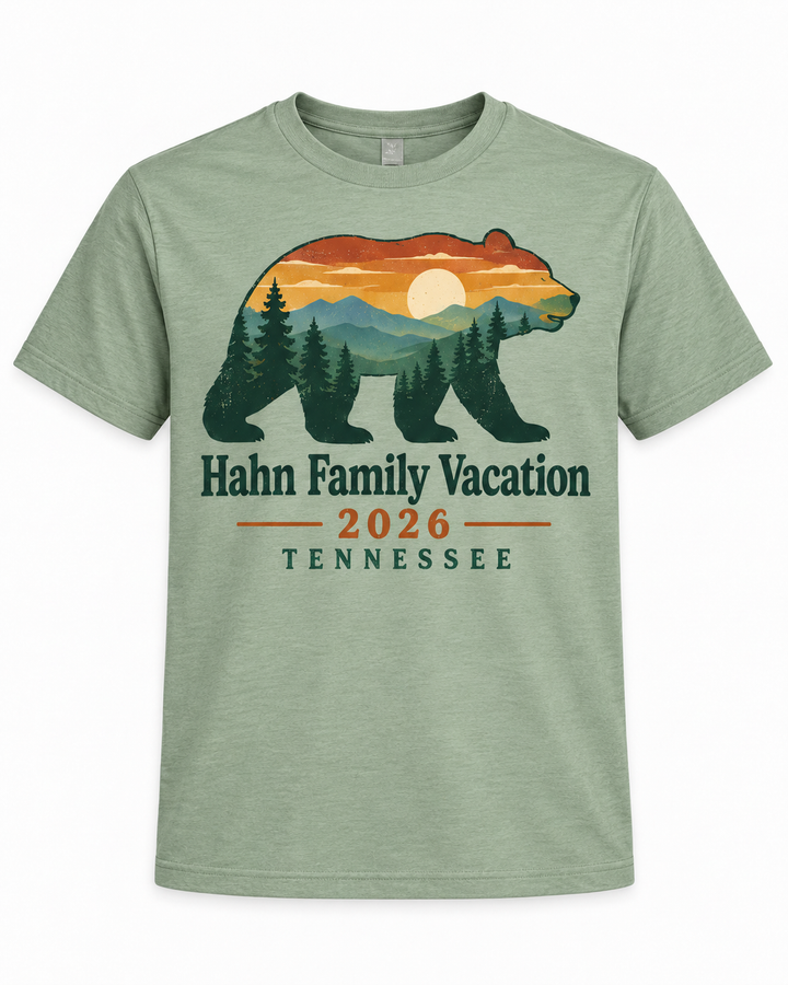 Personalized Tennessee Bear Vacation Tee